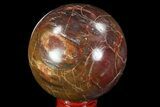 Colorful Petrified Wood Sphere - Madagascar #82733-1